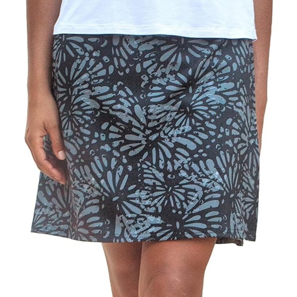 RipSkirt Hawaii Shibori Charcoal Butterfly Print Skirt